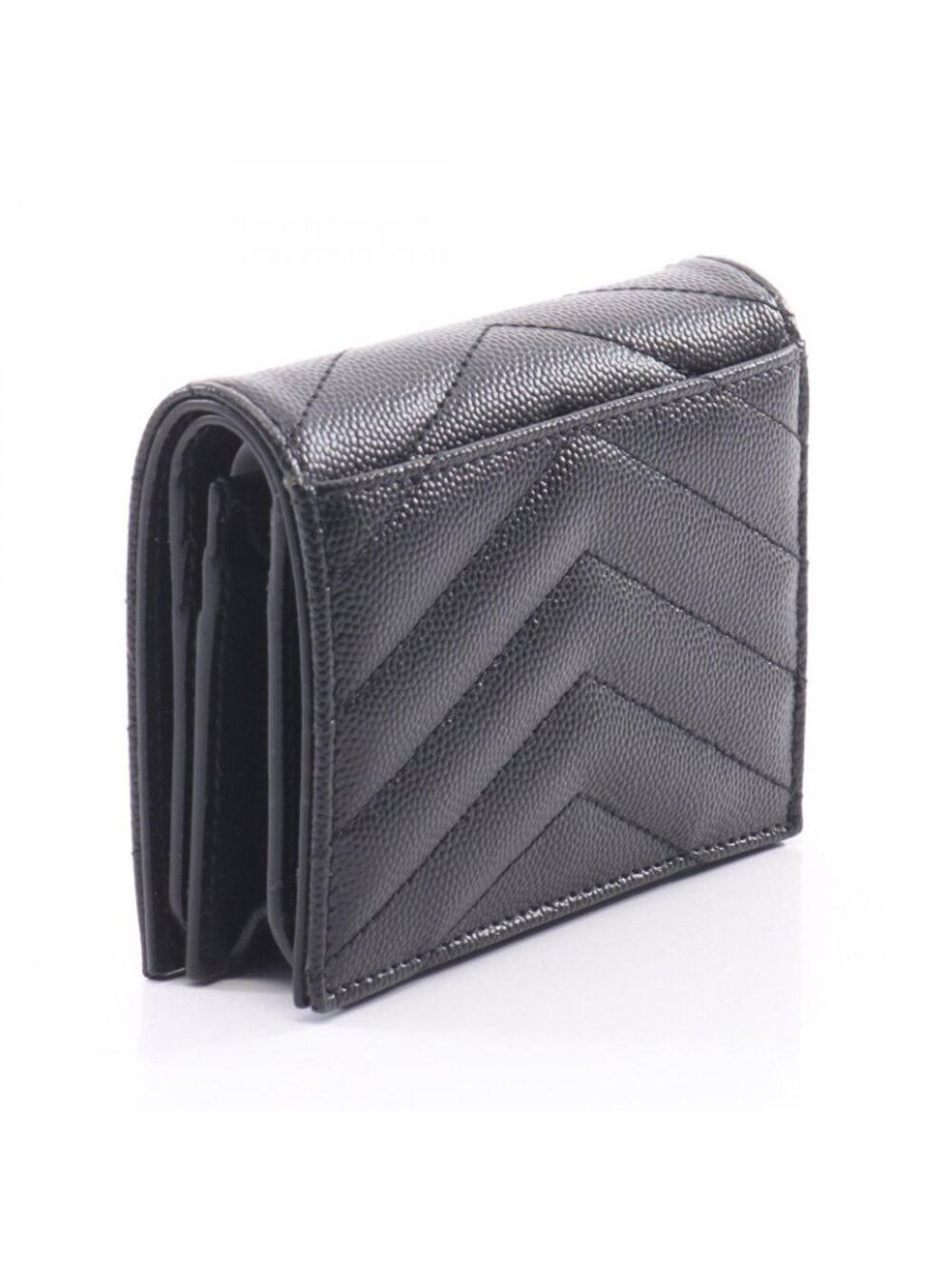 Saint Laurent Paris Bifold Wallet Monogram Leather Trifold - Picture 2 of 5
